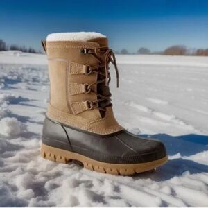 New Land's End 12 D Men's Winter Snow Boot Expedition Suede Thermalite Insulated